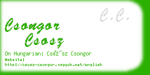 csongor csosz business card